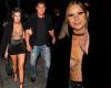 Josie Canseco flashes flesh as she arrives on arm of dad Jose to ring in her ...