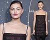 Phoebe Tonkin stuns in a fitted black frock as she attends Chanel party