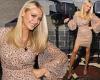 Strictly host Tess Daly puts on a leggy display in a nude sequinned mini dress