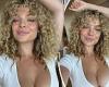 Abbie Chatfield puts on a busty display as she shows off her curly new hairdo