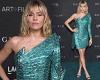 Sienna Miller dazzles in an emerald green minidress at the star-studded LACMA ...