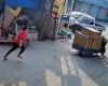 Moment a delivery driver's tricycle zooms off without him in Xingtai County, ...