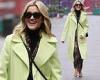 Ashley Roberts wows in eye-catching lime green trench coat and leopard print ...