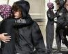 Jordan Barrett hugs Bella Hadid in New York amid dispute between her mother ...