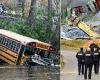 Nearly 30 students survive bus crash into Pennsylvania creek
