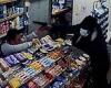 Robber pulls gun on London shopkeeper - who fights him off by throwing display ...