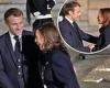 Laughing Kamala laughs embraces Emmanuel Macron at Élysée Palace