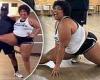 Lizzo gets closer to achieving her goal of doing the SPLITS as she gets low to ...