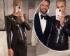 Pregnant Vogue Williams displays her growing baby bump in a form-fitting black ...