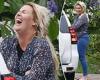 Triple M host Jess Eva laughs with a friend outside her Sydney home after ...