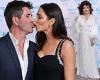 Simon Cowell sweetly kisses girlfriend Lauren Silverman at the star-studded ...