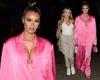 TOWIE's Chloe Sims commands attention in a busty pink silk co-ord