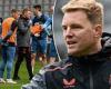 sport news Eddie Howe puts his Newcastle United players through their paces at St James' ...