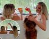 Big Brother star Skye Wheatley strips down and  takes a BATH with her gal pal
