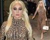 Lady Gaga oozes glamour in figure-hugging leopard print dress in Milan for ...