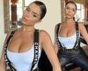 Demi Rose flaunts her jaw-dropping cleavage in racy leather trousers and Chanel ...