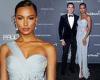 Jasmine Tookes amps up the glamour in a gorgeous powder blue ballgown