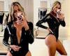 Khloe Kardashian shows off her hourglass curves as she models a sexy black ...