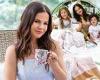 Tammin Sursok enjoys a garden tea party with lookalike daughters in a new ...