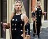 Lottie Moss goes lingerie-free in racy cut-out woollen dress