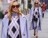 Amanda Holden nails winter chic in a lilac coat, matching argyle sweater and ...