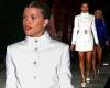 Sofia Richie has legs for days in a white blazer dress as she attends a ...