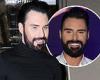 Rylan Clark flashes a smile as he steps out after filming It Takes Two