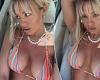 Tammy Hembrow almost busts out of her bikini top in a series of racy selfies