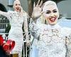 Gwen Stefani gets into the festive spirit while filming a Christmas special at ...