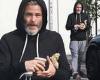Chris Pine looks cozy in a hoodie and sweatpants as he grabs morning coffee ...