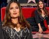 Salma Hayek stuns in a bedazzled black dress to receive coveted star on the ...