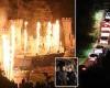 I'm A Celebrity's Gwrych Castle is lit by flames as campmates make at dramatic ...