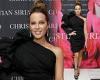 Kate Beckinsale exudes glamour in an off-the-shoulder ruffled black dress