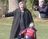 Alec Baldwin seen smiling for the first time since Rust shooting as he plays ...