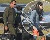 Alex Rodriguez exits his plane with a female companion in New York after Kelly ...