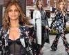 Halle Berry wows in geometric printed look before rocking a sheer bodysuit with ...