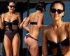EXCLUSIVE Jessica Alba sends temperatures soaring in a black strapless bikini ...