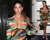 Love Island's Shannon Singh puts on a busty display in a plunging striped mini ...
