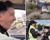Bizarre moment drunk driver deliberately crashes his car in Argentina