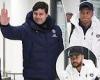 sport news Upbeat PSG boss Mauricio Pochettino waves to the fans as he heads back to Paris ...