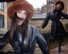 Emily Ratajkowski braces cold London in a leather wrap coat as her My Body book ...