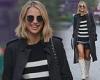 Pregnant Vogue Williams shows hint of her blossoming bump in striped jumper as ...
