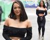 Sharon Gaffka showcases her toned midriff in black crop top during birthday ...