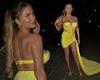 Kelsey Stratford makes a leggy display in a show-stopping dress as she ...