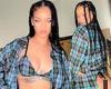 Rihanna shows off her pert derriere in a pair of racy cut-out shorts for Savage ...