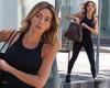 Nadia Bartel dresses in head-to-toe black athleisure wear as the WAG runs ...