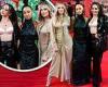 Perrie Edwards and Jade Thirlwall support bandmate Leigh-Anne Pinnock at Boxing ...