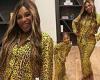 Serena Williams and her daughter Olympia wear matching leopard-print pajamas in ...