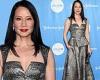 Lucy Liu stuns in a metallic peplum evening gown at the UNICEF at 75 ...