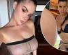 Demi Rose sizzles in a black thong and diamante garters